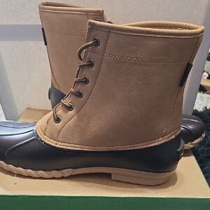 Tan and Brown Duck Boots